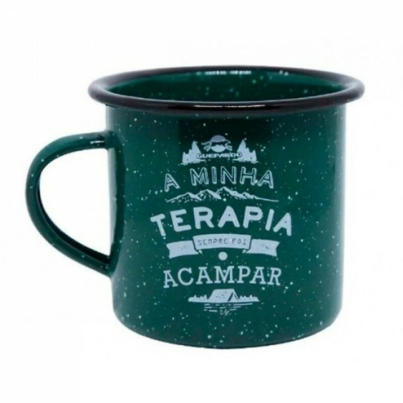 CANECA ESMALTADA DE ALUMÍNIO VERDE